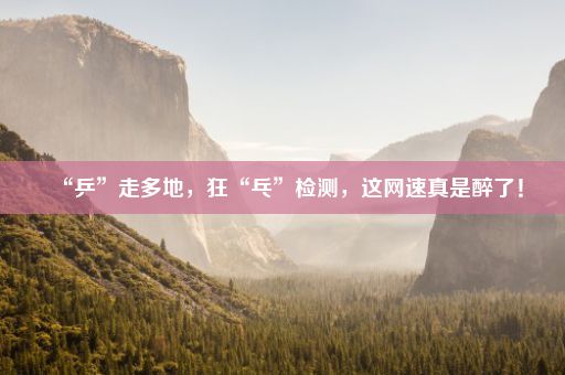 “乒”走多地，狂“乓”检测，这网速真是醉了！
