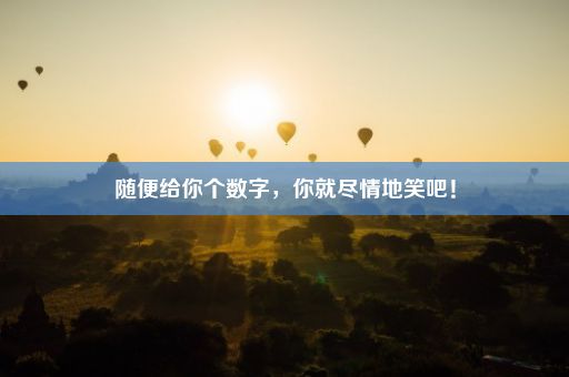 随便给你个数字，你就尽情地笑吧！