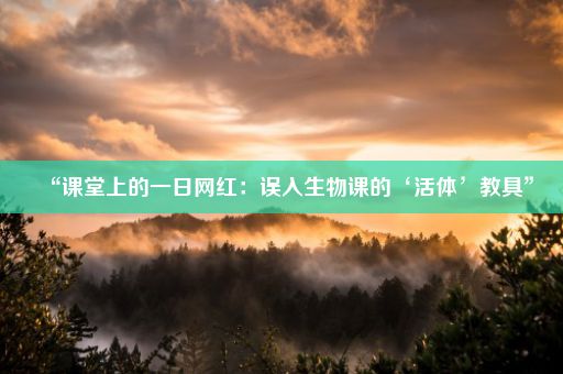 “课堂上的一日网红：误入生物课的‘活体’教具”